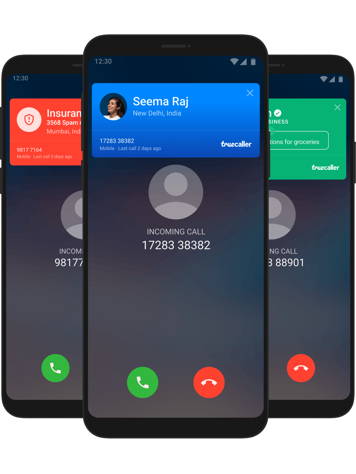 Truecaller's Different Coloured Caller IDs