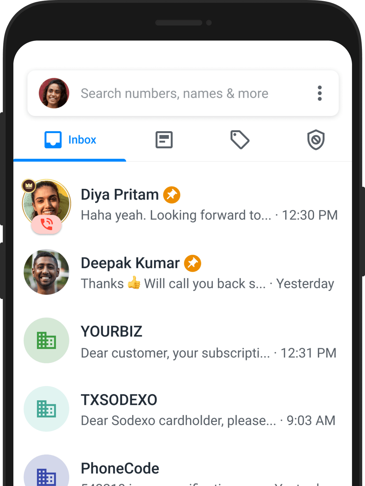 Message Pinning in Truecaller