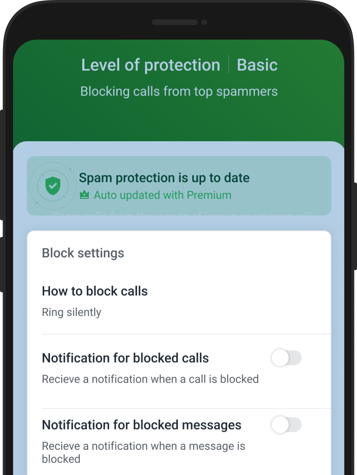 Truecaller Block Settings